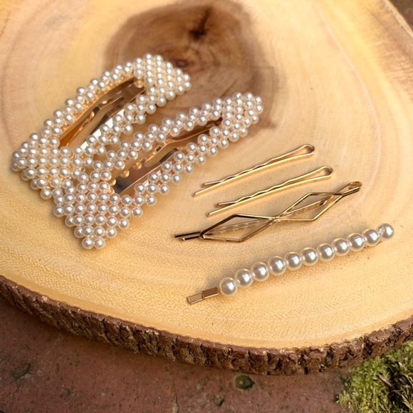 Pearl hair clip trendy Barrette - Picture 4 of 7